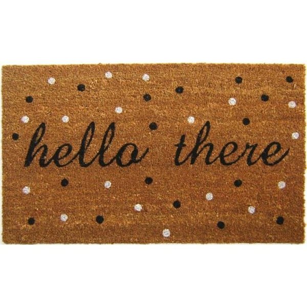 Geo Crafts Geo Crafts G361 Hello There 18 x 30 in. Vinyl PVC Back Designed Doormat G361 HELLO THERE